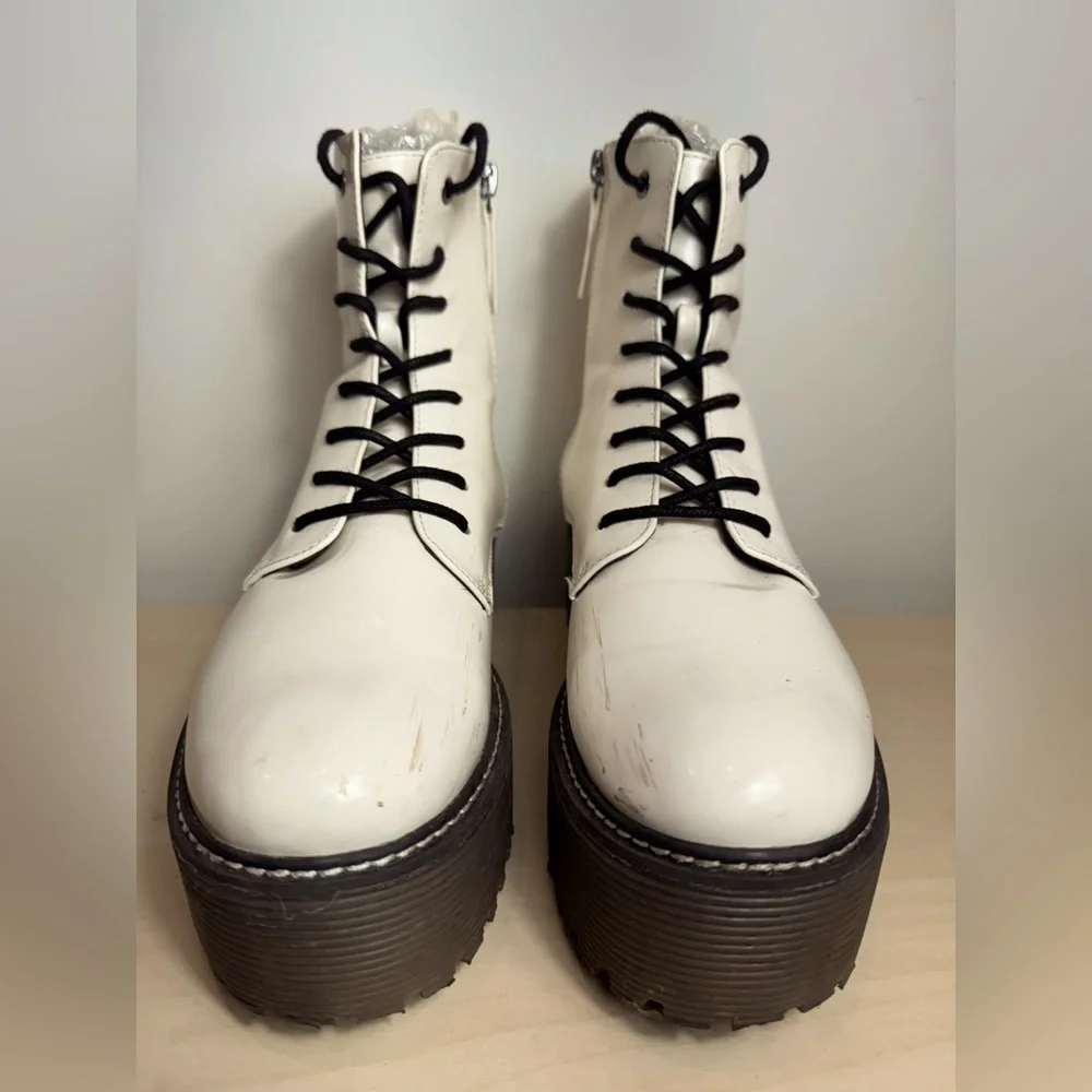 BERSHKA Combat Ankle Boots